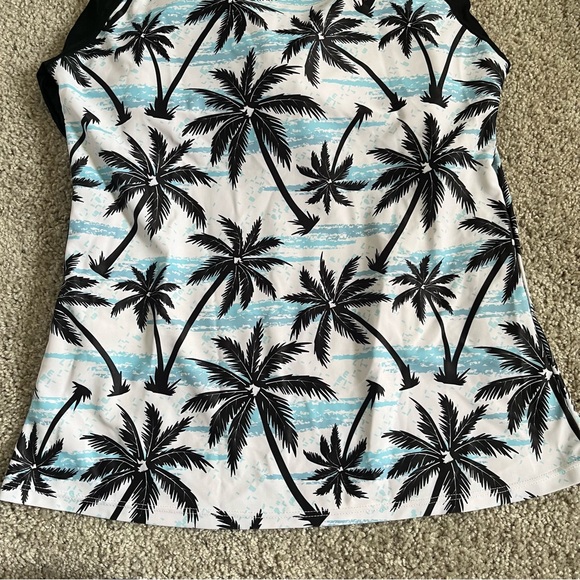 Tropical theme swim top long sleeve women’s small/medium - Picture 7 of 10